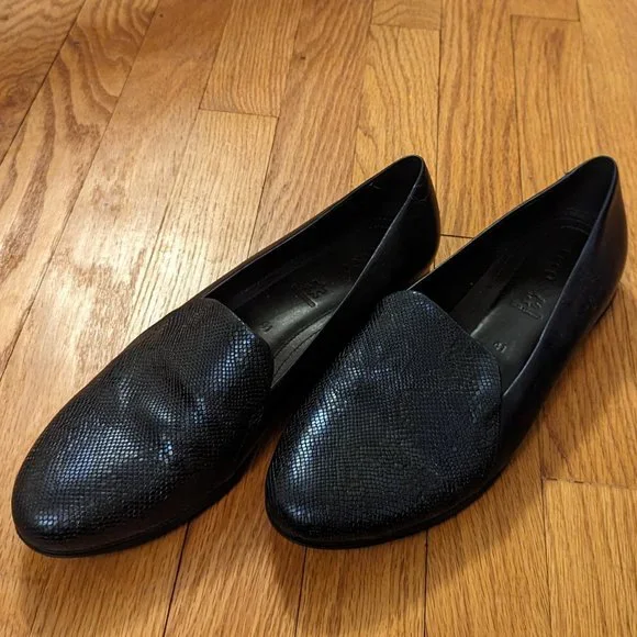 Ecco Touch Flats. Blue-black Snakeskin uppers. Women Size 41 (US 9.5) - Picture 1 of 9